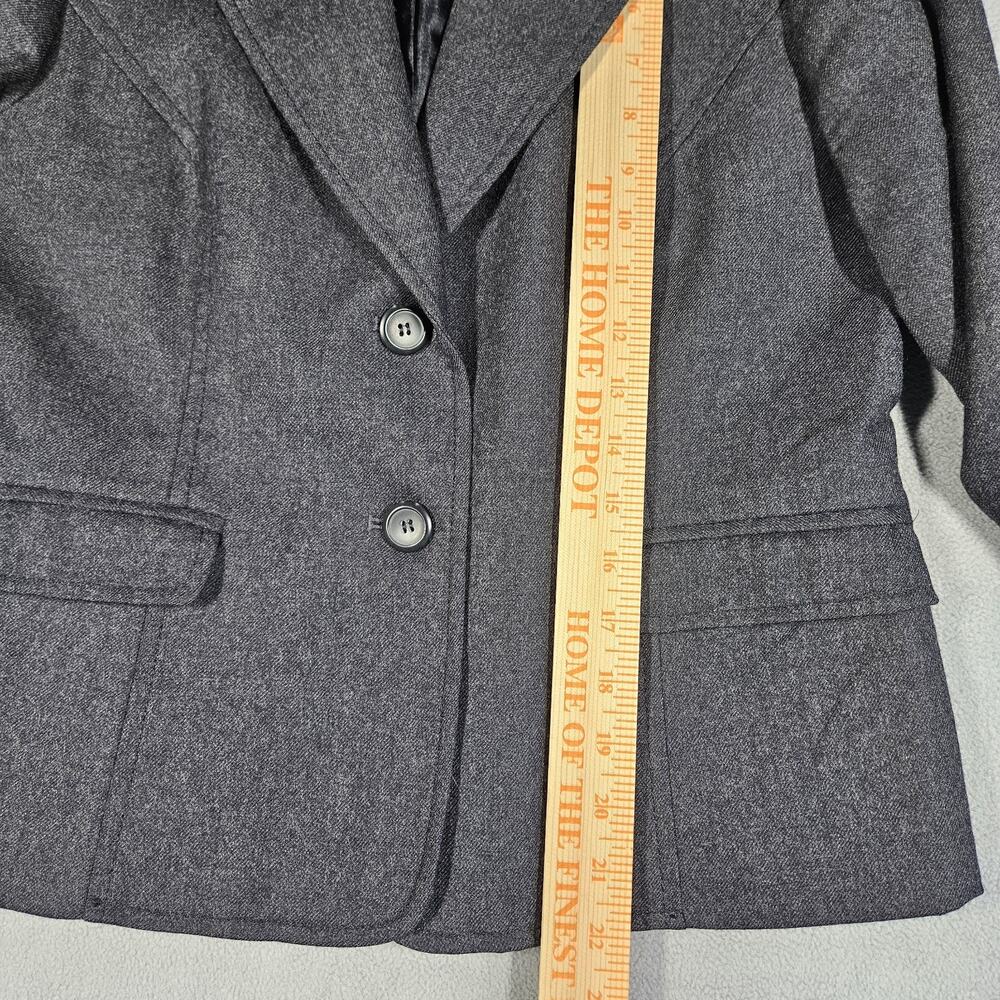 Vintage Pendleton Wool Blazer Womens 8P Dark Gray Jacket Petite Career Old Money - Picture 14 of 14